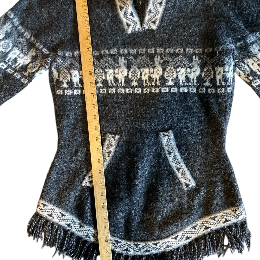 Cozy Soft Alpaca Blend Style Sweater - Warm Lightweight Knit, Hooded Pullover - Picture 6 of 11